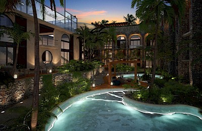 Playacar Real Estate Listing | Casa de Piedra 1 bed PH