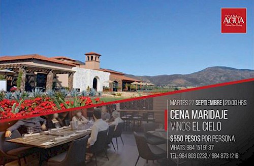 Wine Tasting Dinner at La Casa del Agua