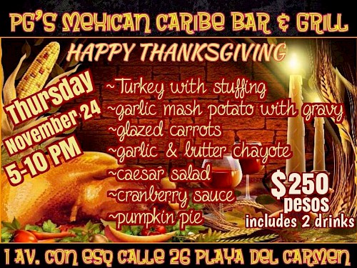 Thanksgiving Dinner at PG's Bar & Grill