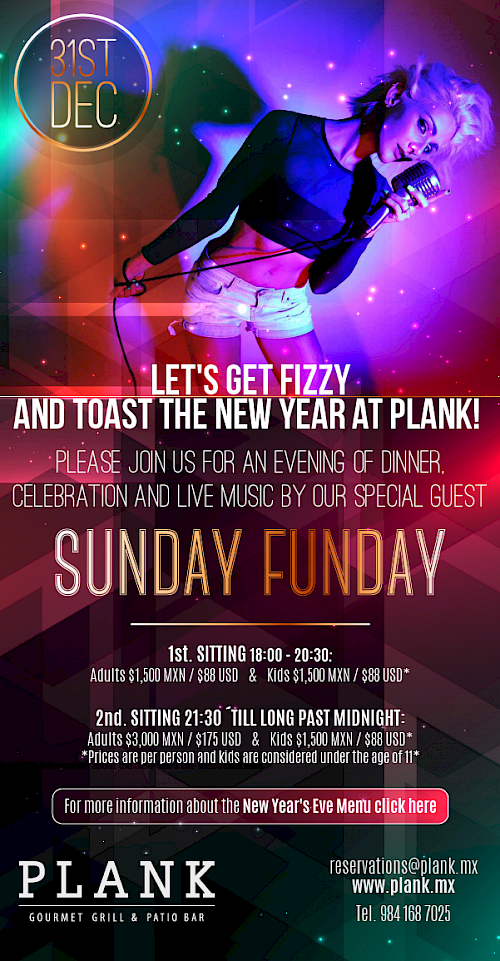 New Years Eve Dinner at Plank