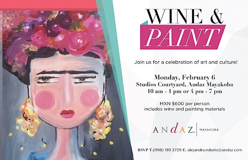 Wine & Paint at Andaz Mayakoba