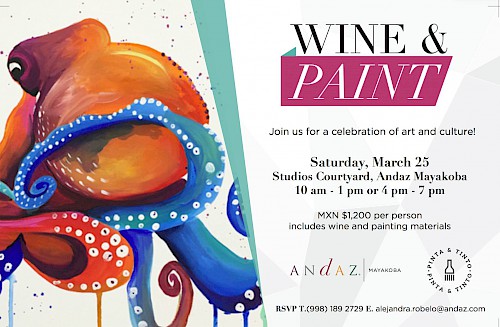 Wine & Paint at Andaz Mayakoba