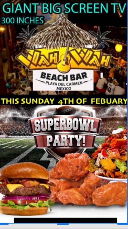 Super Bowl Party at Wah Wah Beach Bar