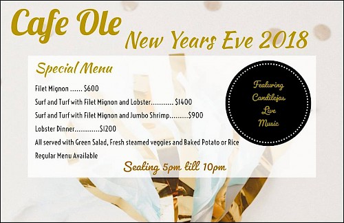 New Year's Eve Dinner at Cafe Ole