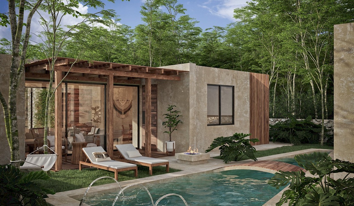 Xpu Ha Real Estate Listing | Amares Casas 2 Bedrooms + Lot