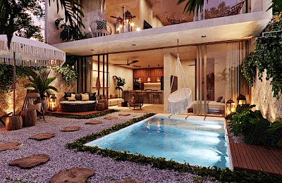 Tulum Real Estate Listing | Kukun 1 Bedroom Garden + Pool